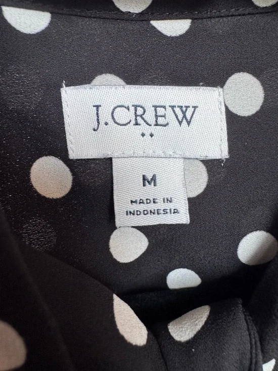 J.Crew Polka Dot Tie Neck Blouse Top size Medium - Picture 9 of 9